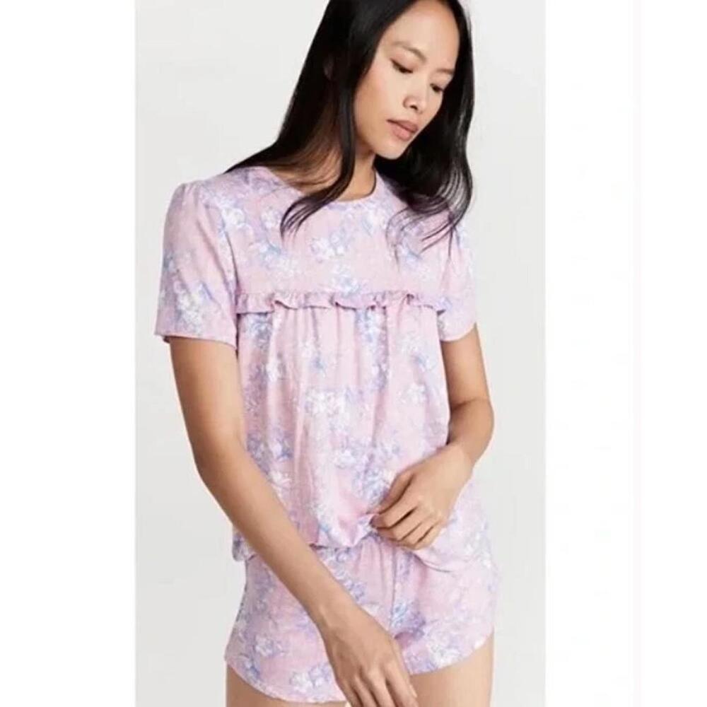 NWT REVOLVE by You Say Babydoll Short Sleeve Sleet Set Mauve Mist S